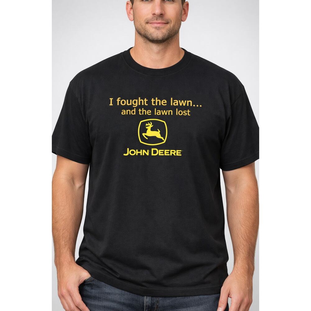 NWT John Deere I Fought the Lawn...and the Lawn Lost Men's T-Shirt Size XL
